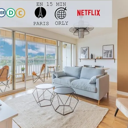 Apartment Luminous Vue Seine- Paris 15min Juvisy-sur-Orge